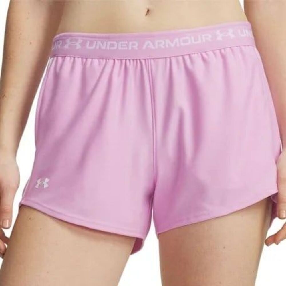 Under Armour Tech Play Up Shorts Pink Dawn / White Size Large